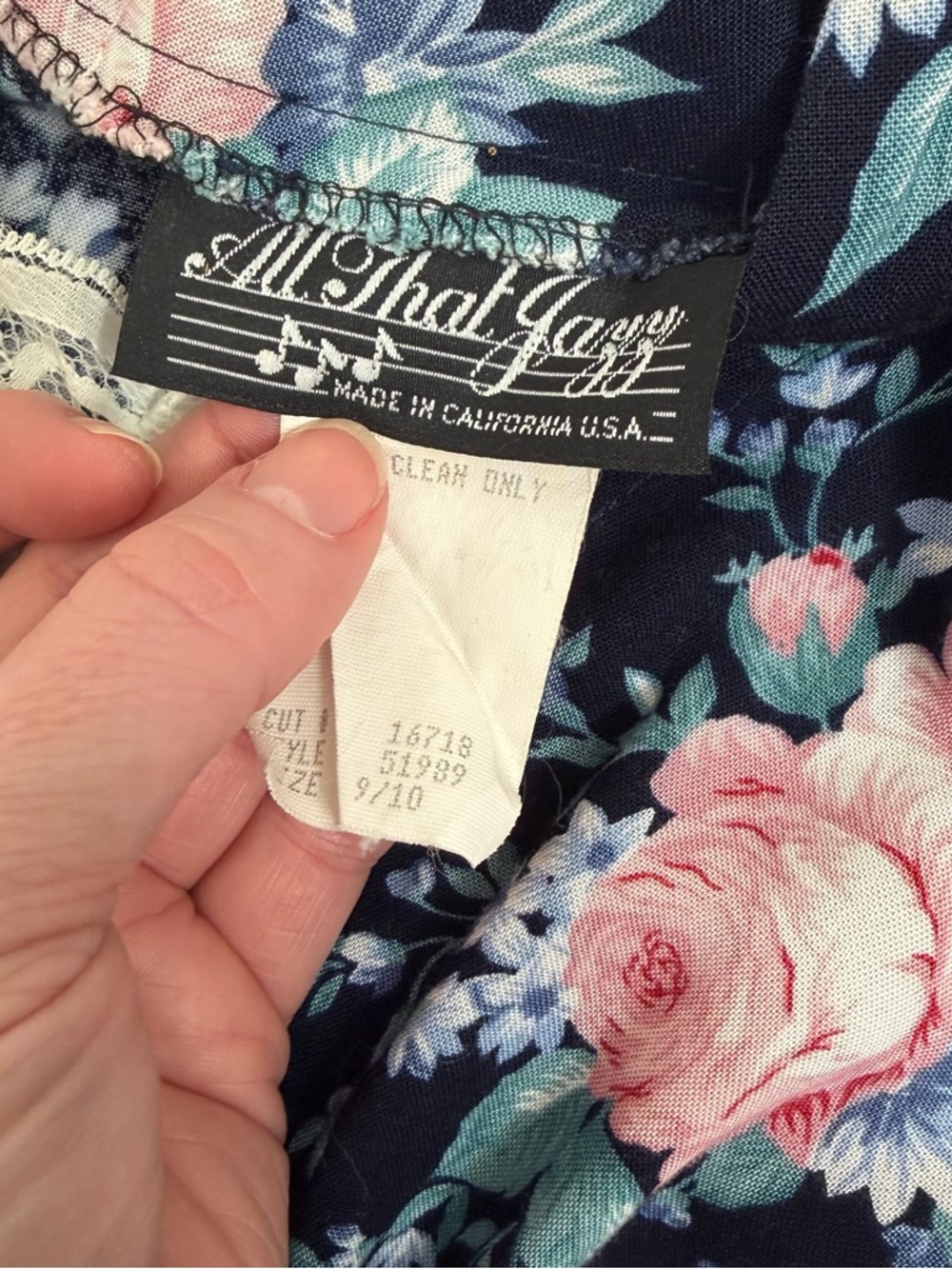All‎ That Jazz VTG Floral MIDI Prairie Dress Empire Waist XS Cottagecore - Picture 2 of 11